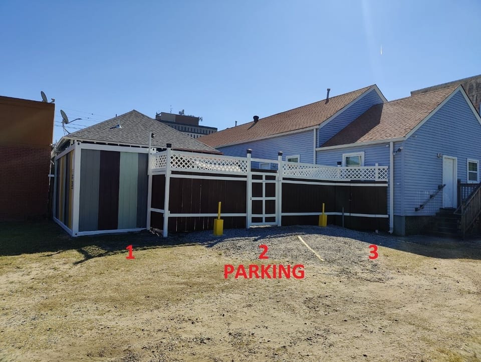 Off street parking for three vehicles.