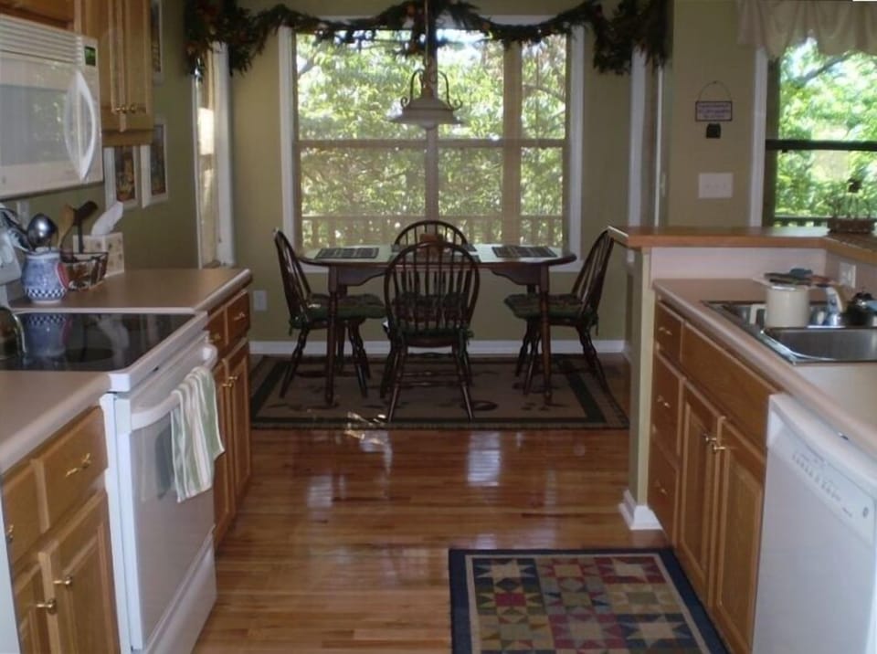 The kitchen and breakfast nook.