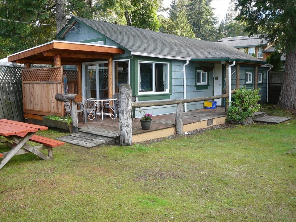 cabin with covered deck