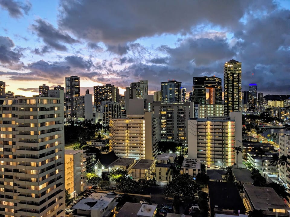 Nightime View from your private balcony