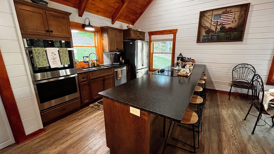 New kitchen and family room.