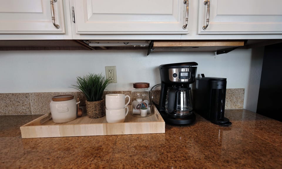 Early riser or a slow-morning sipper, our beach house coffee bar is stocked.
