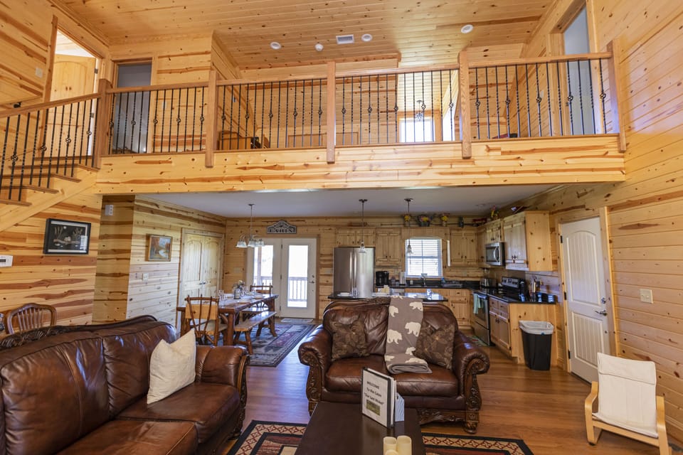 Loft area with double futon
