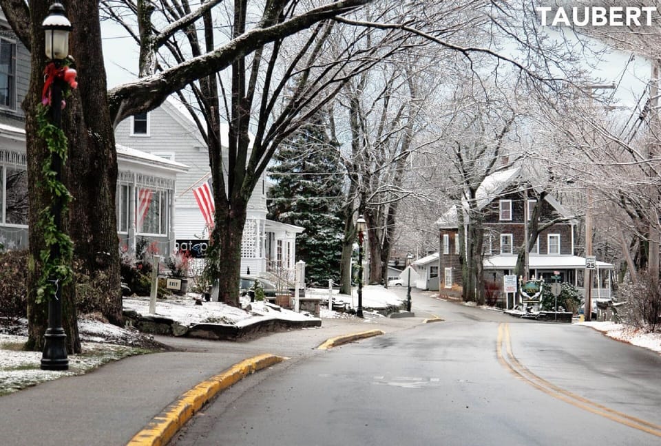 Shore Road in the winter