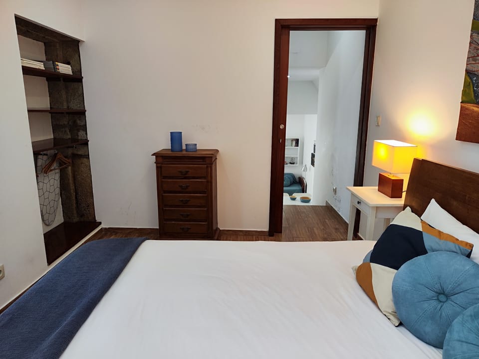 Bedroom with King size bed.