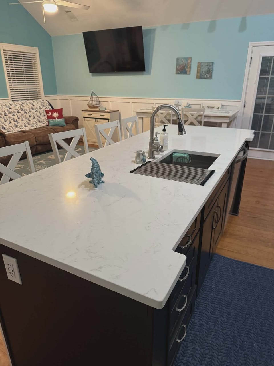 Large kitchen island with seating