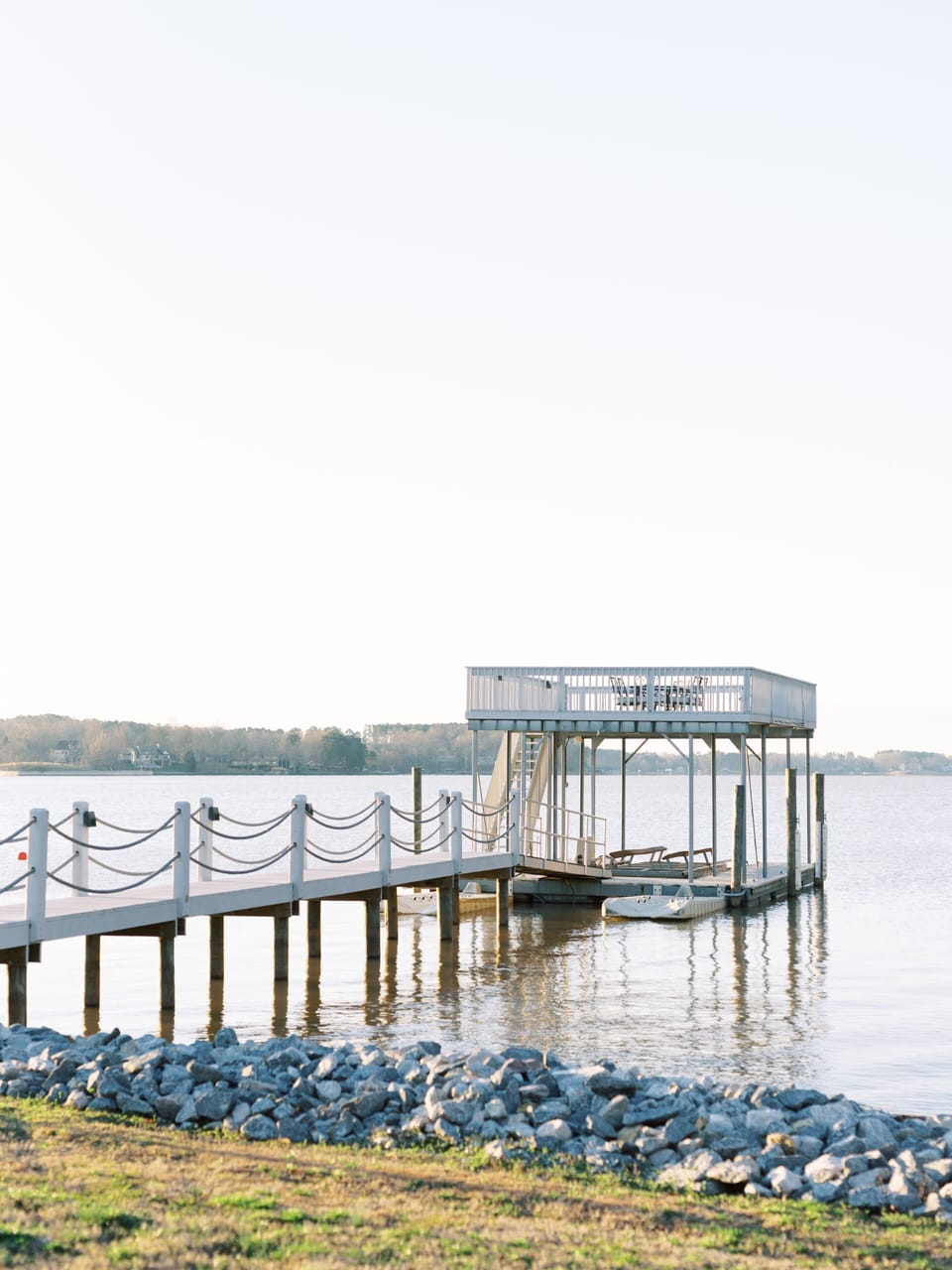 Double Decker Boat Dock (Boat not included) Can tie up to either side.