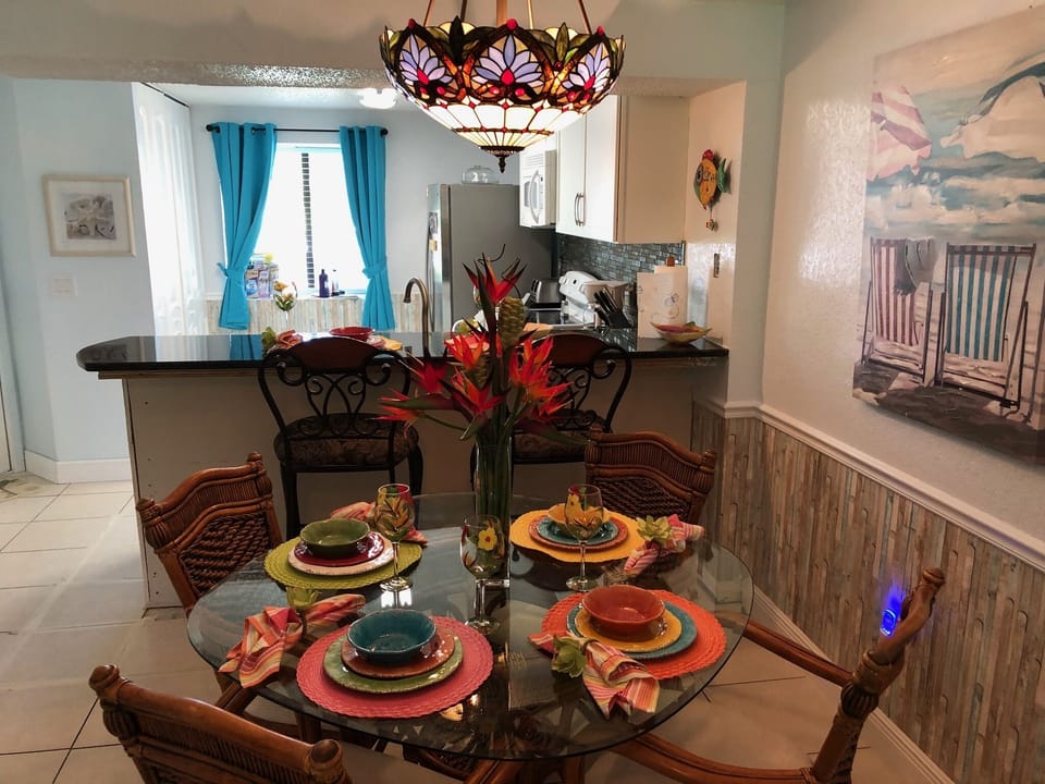 Dinning Area , Tiled Throughout.
