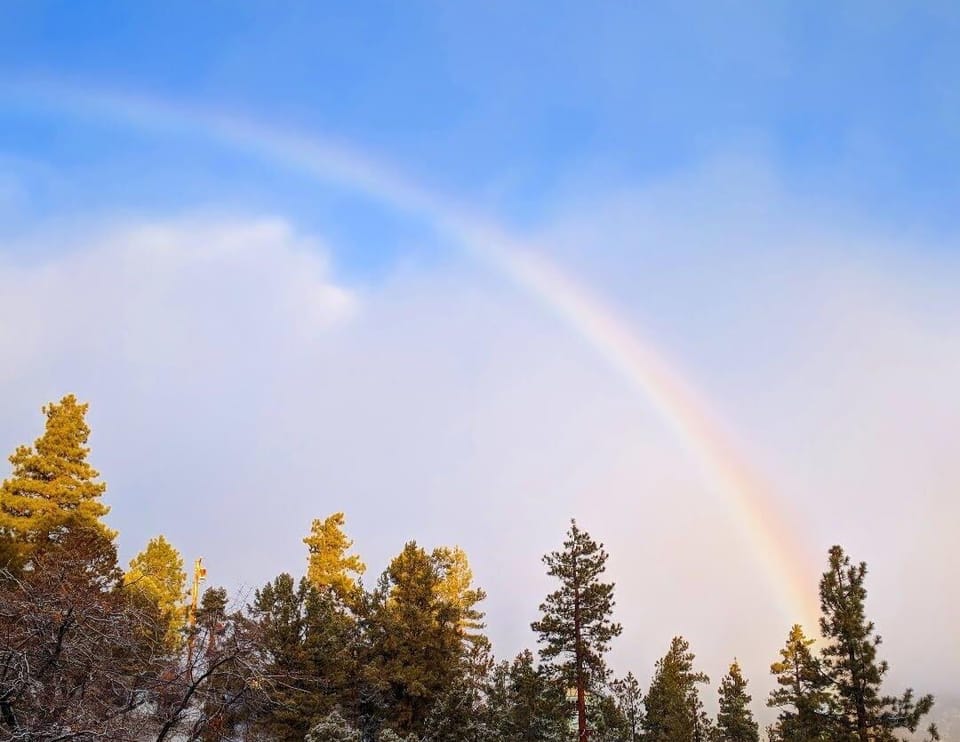 Incredible rainbow from the front balcony