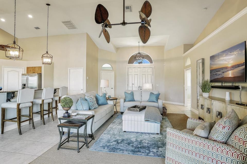 The open plan Living area is spacious and luxuriously furnished