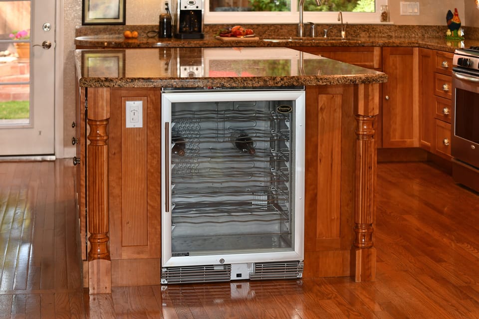 A wine cooler to keep your white wines cool after spending a day wine tasting.