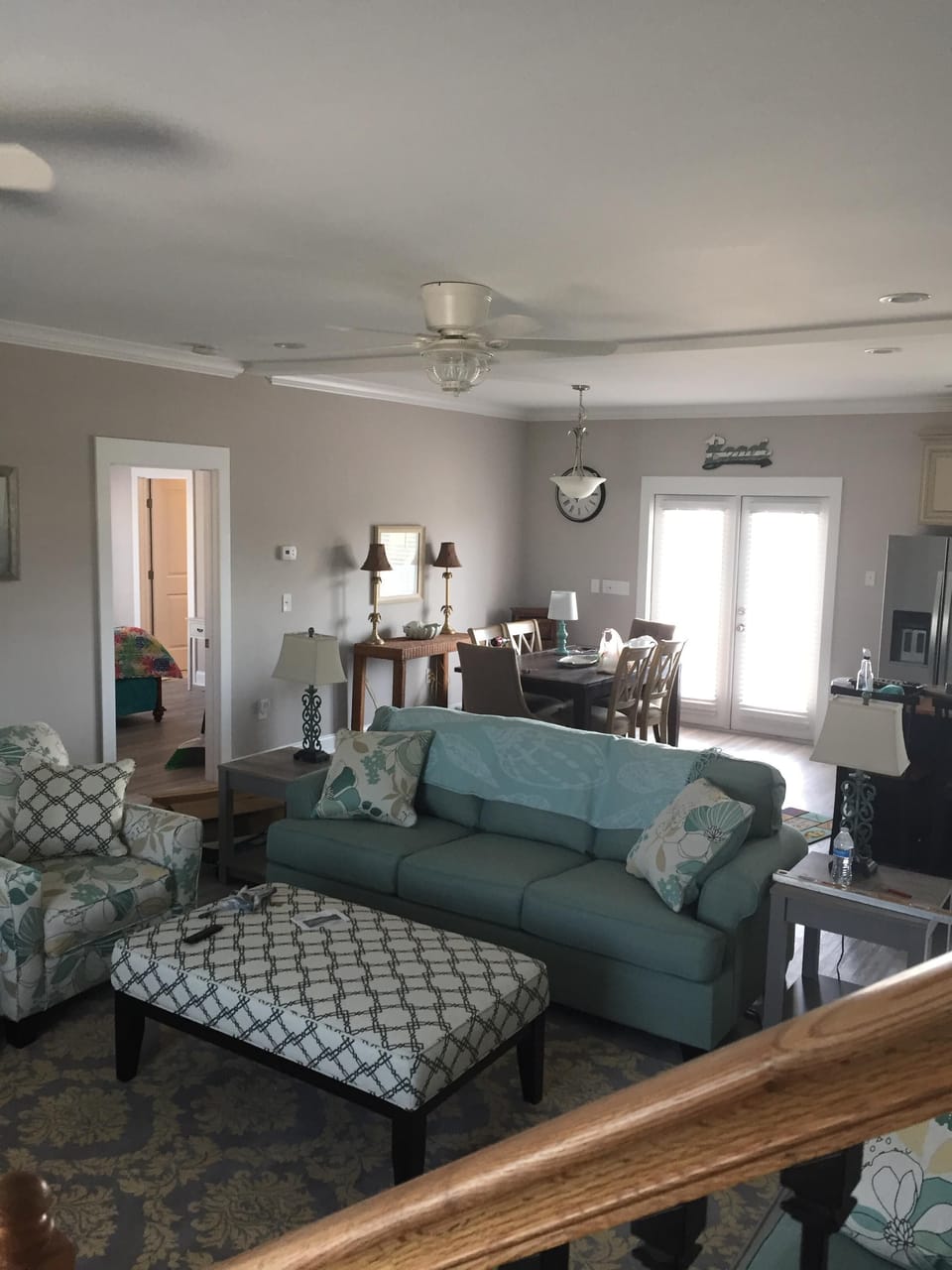 Living area also has a loveseat and 2 chairs to curl up in