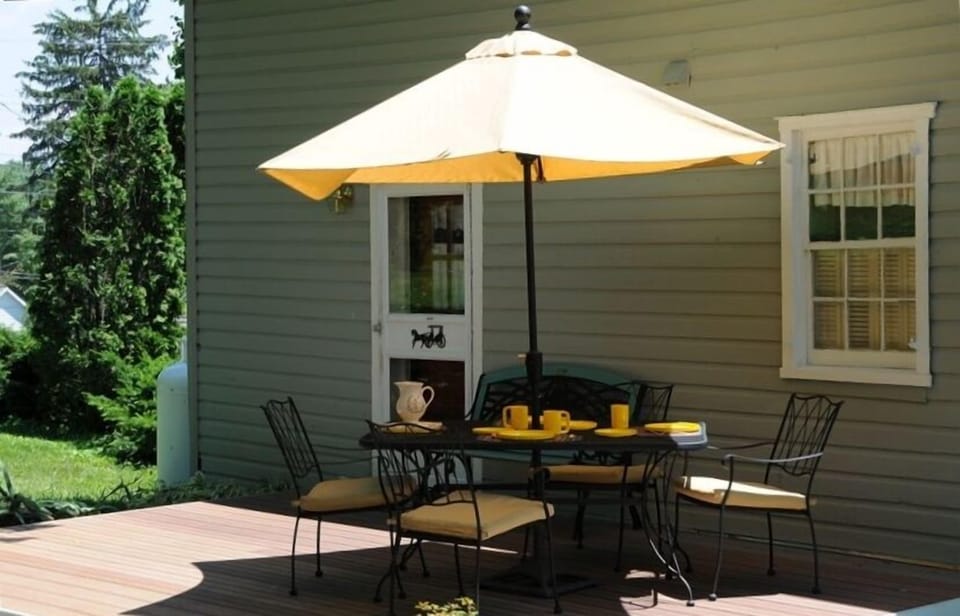 A 12' x 16' deck offers summertime relaxation and dining; grill is available.
