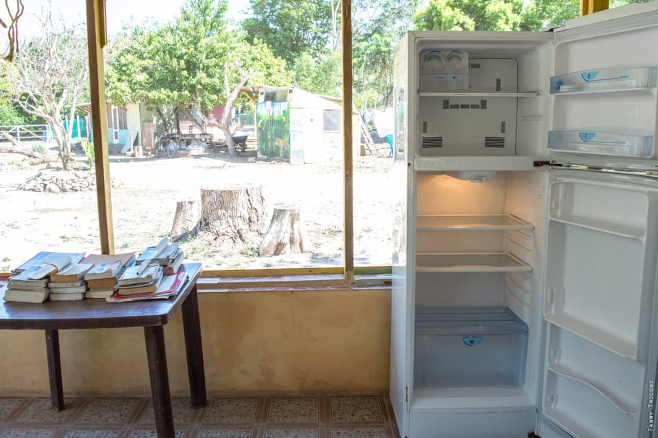 communal kitchen with fridge