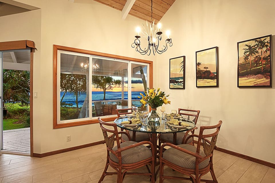 DINING AREA WITH OCEAN VIEWS