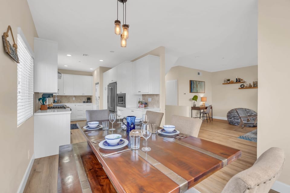 dining room and kitchen