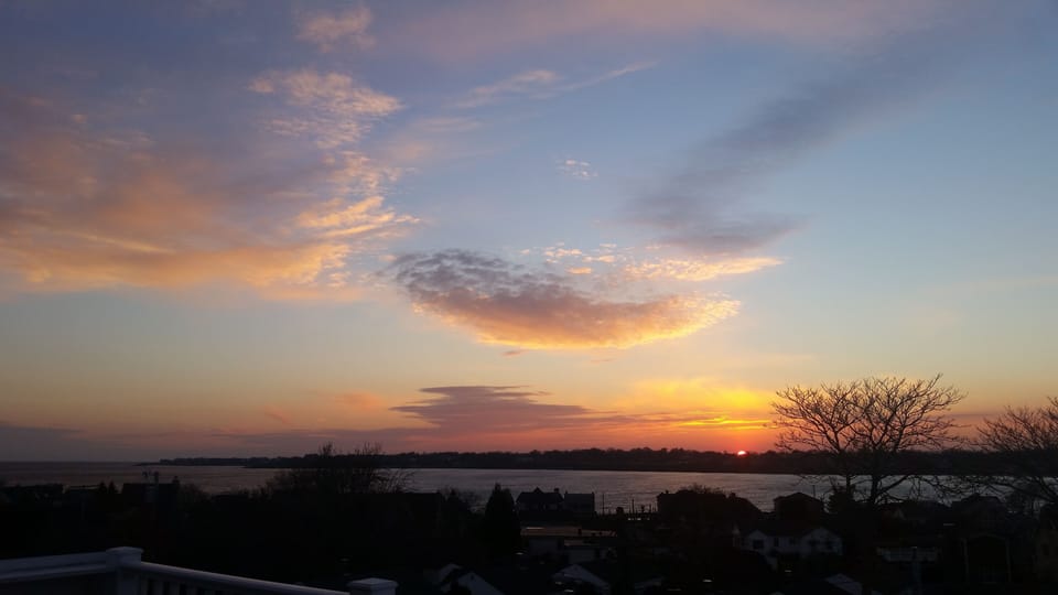 Sunset from the 3rd floor balcony