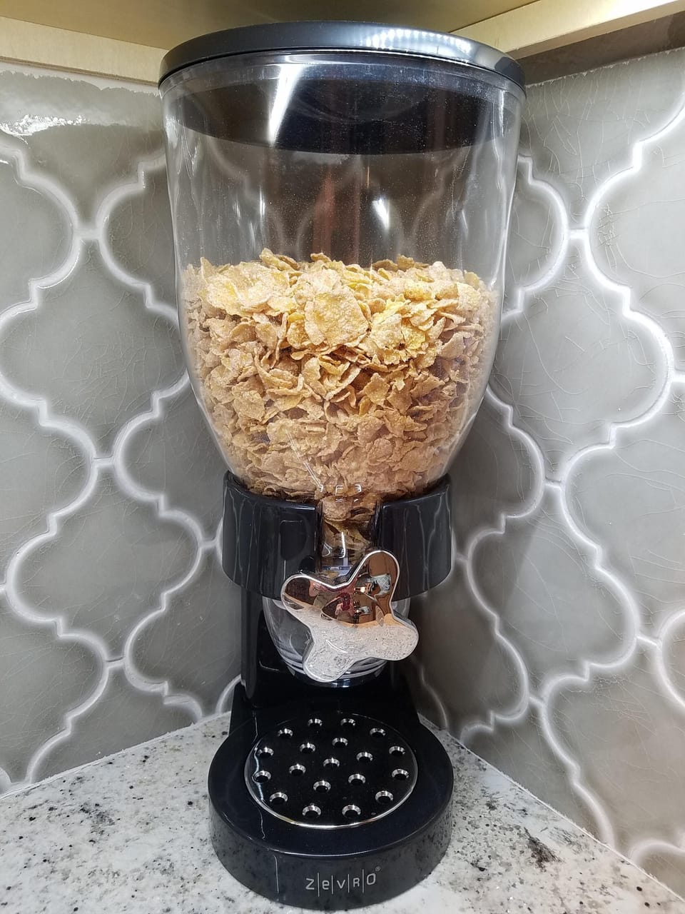 Complimentary breakfast cereal