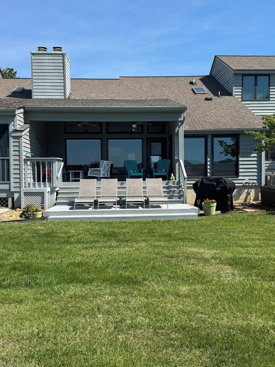 Back patio - view from the lake