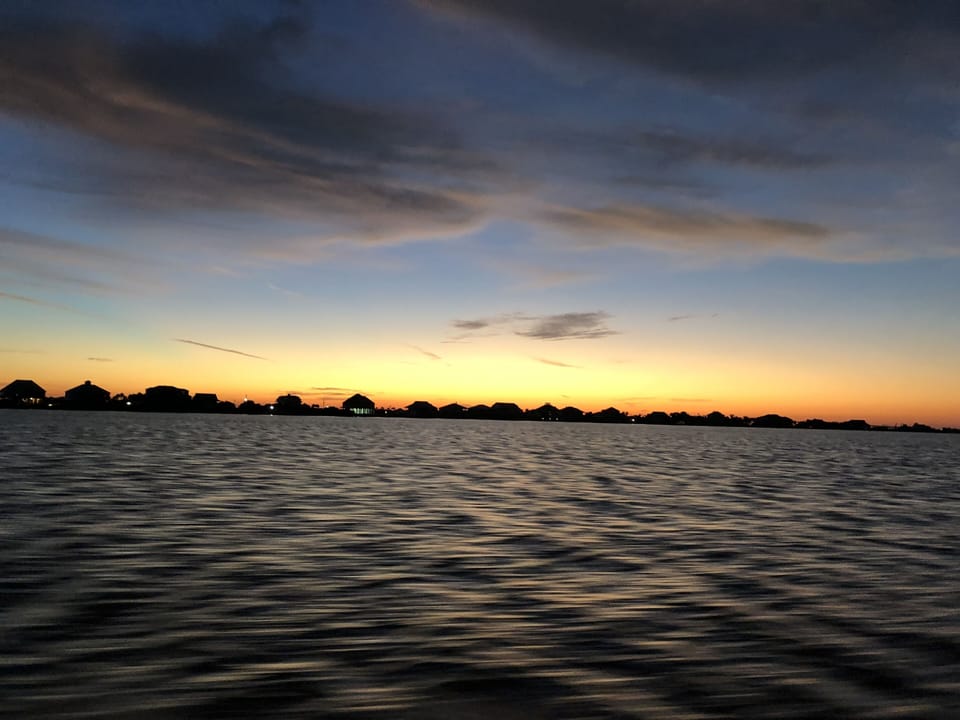 Sunrise over the lake camps