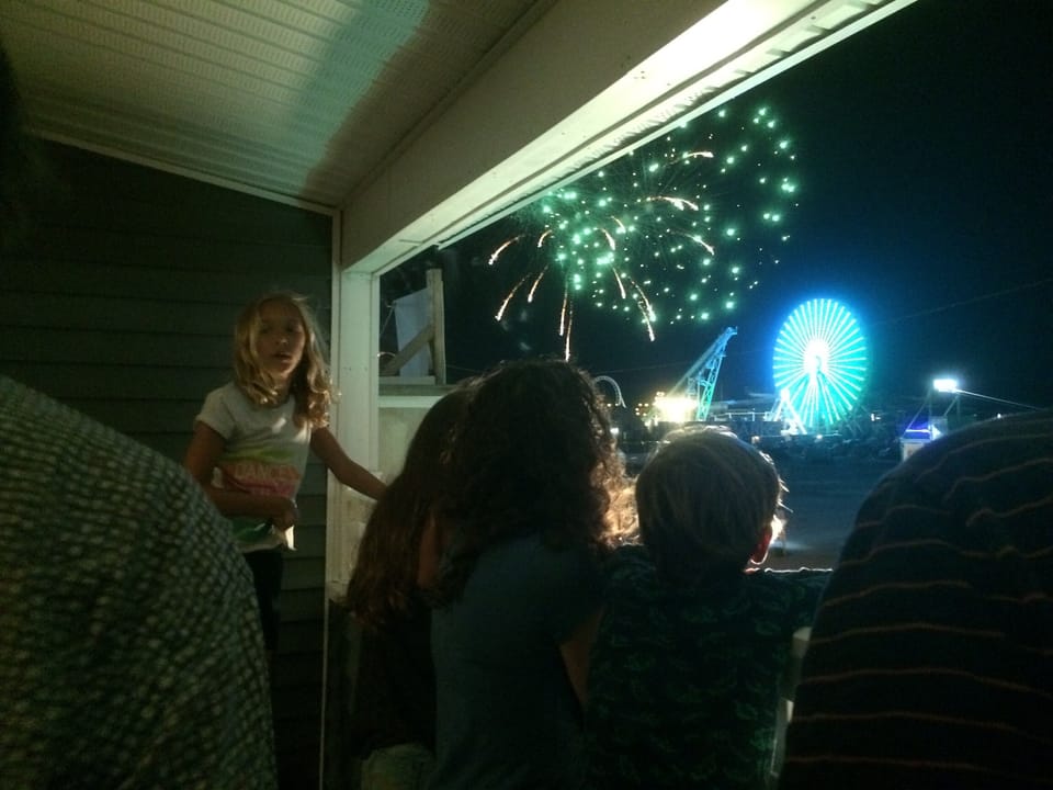 Fireworks show starts at 10 pm every Friday night and lasts 10 to 15 minutes.  