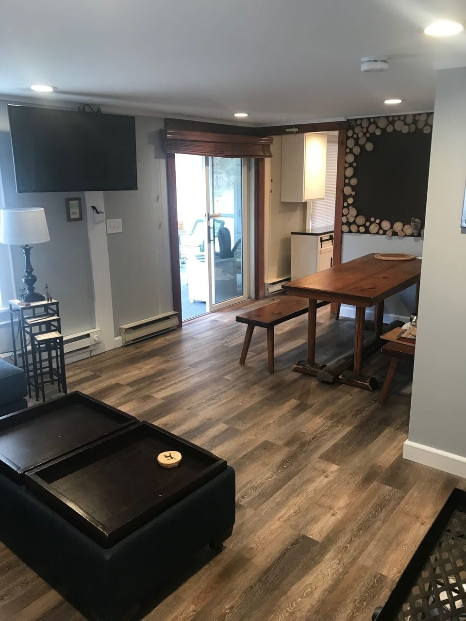 Dining room and entry to sun porch