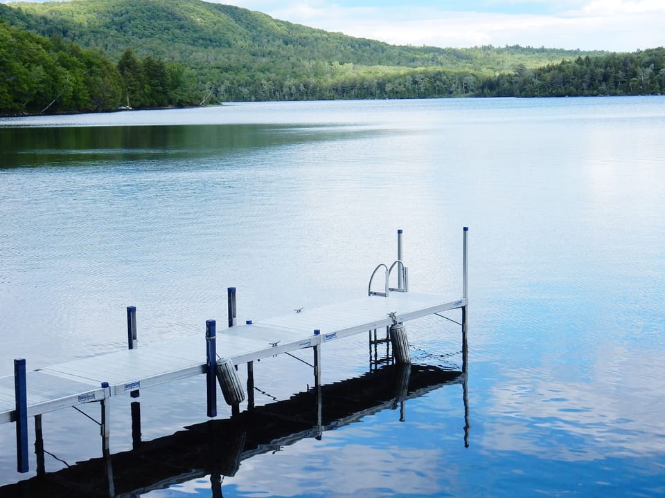 Overlake Camps dock shared by renters & owners.