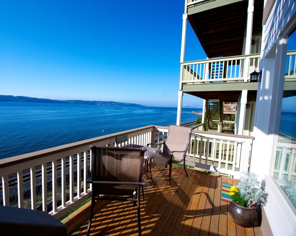 Your entry and a nice spot for morning coffee right outside your door