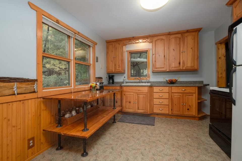 "We had great views of the beautiful lake and we enjoyed the large lot with a fire pit.  We have already booked for the fall to come back with our extended family."