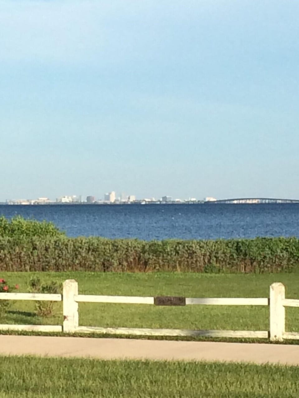 The from the front of the house in the driveway