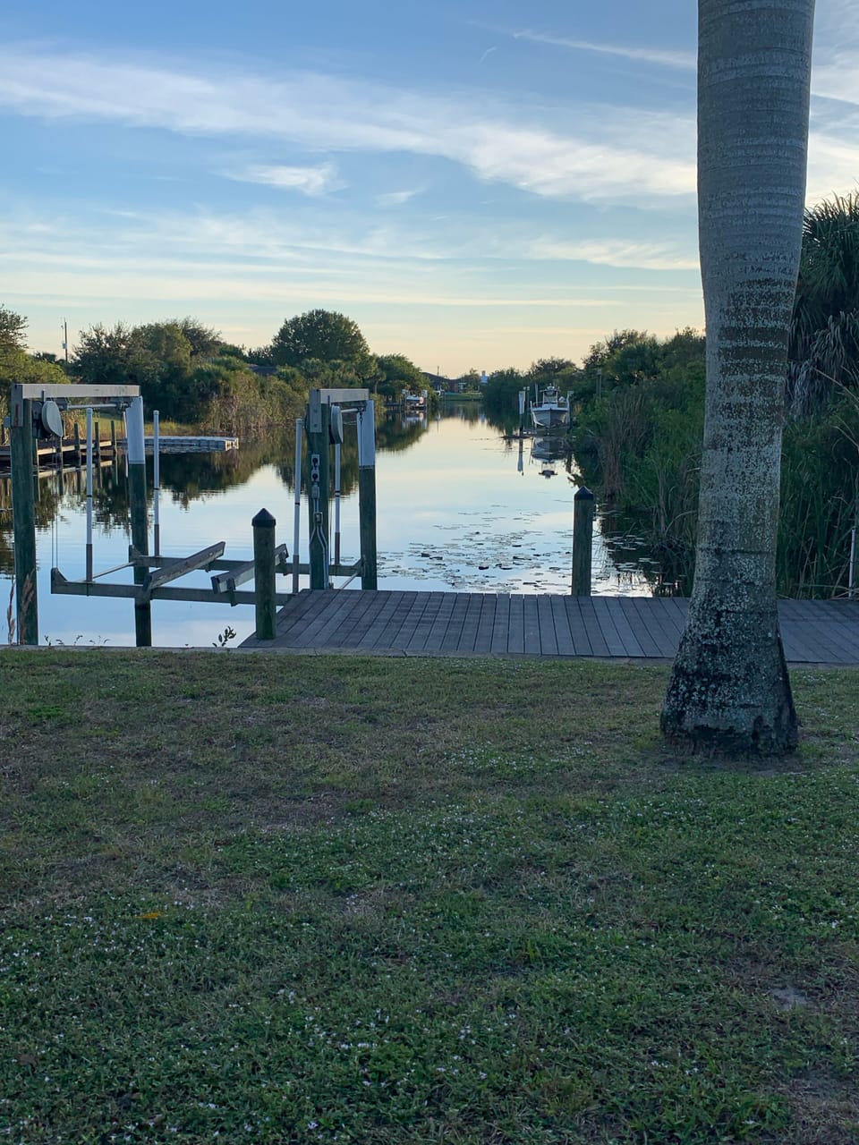 backyard view of our dock and canal. Great for sitting in the warm evenings