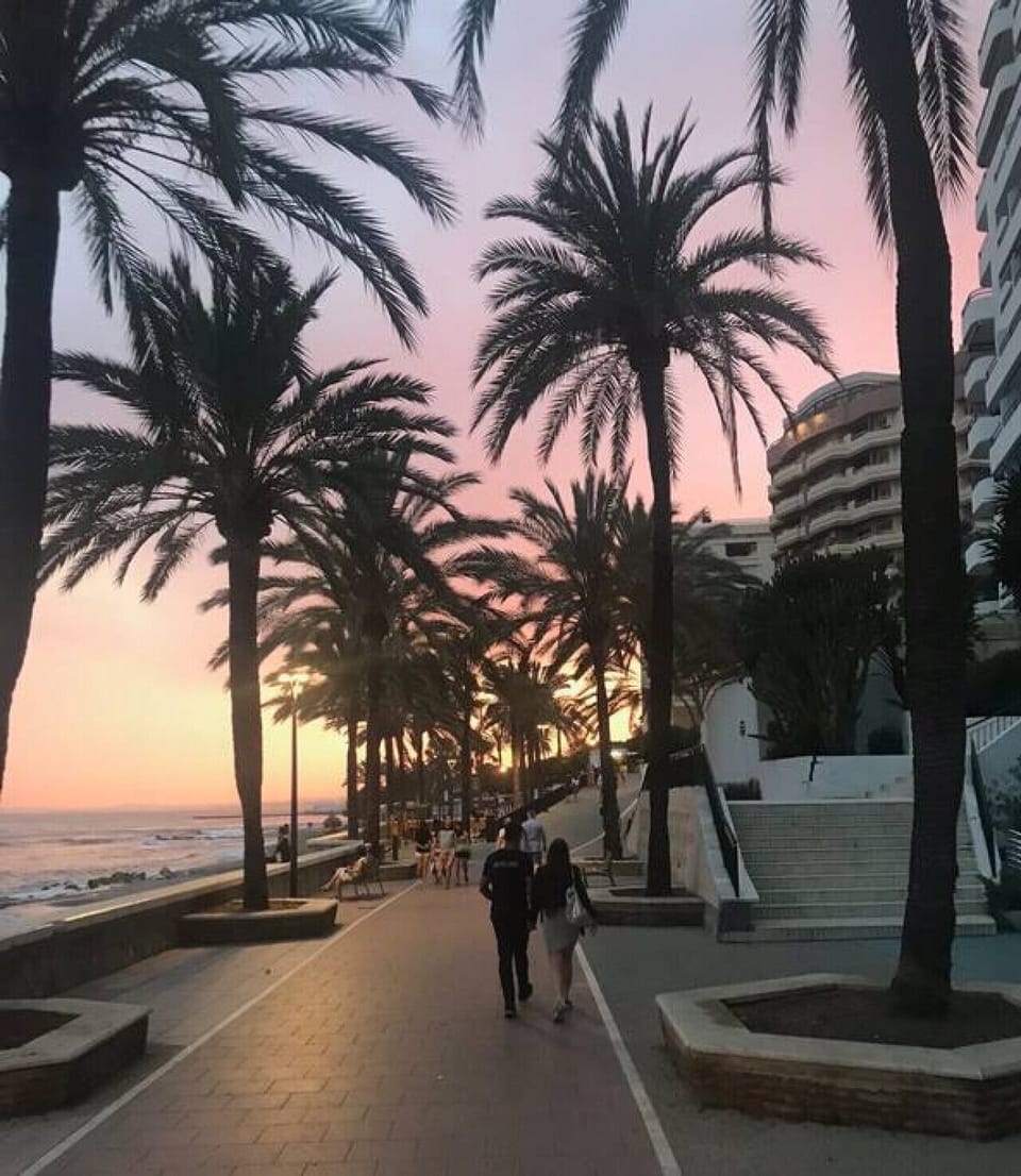 Chic beach clubs a short walk on the Paseo