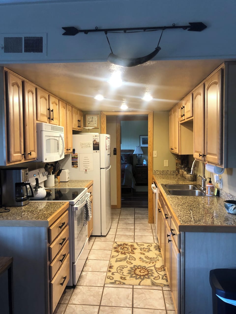 Another view of the kitchen looking towards the master bedroom.