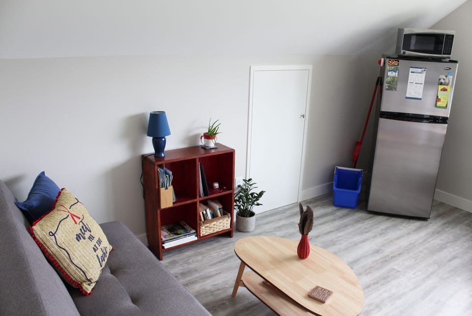 Open plan lounge and kitchen area