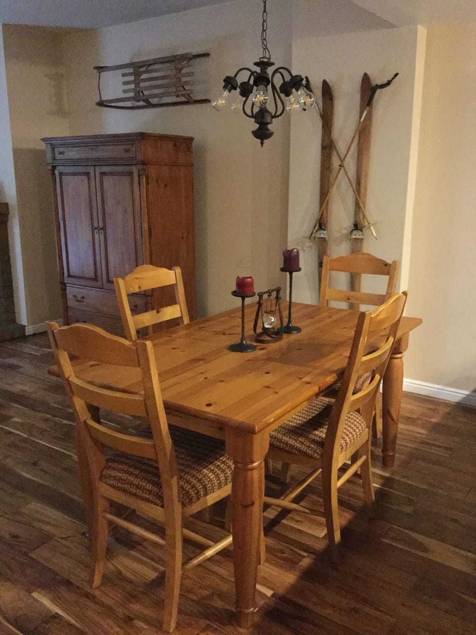 Dining area by Pottery Barn