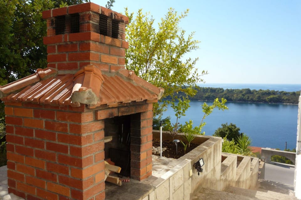 Outside fireplace, free to use
