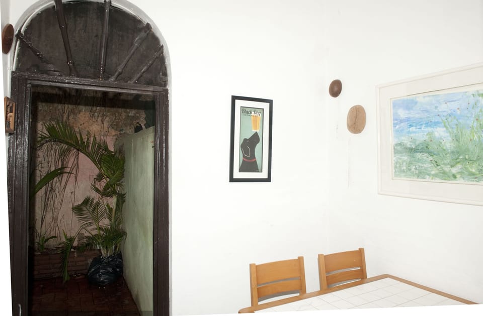 Kitchen with entrance to patio 