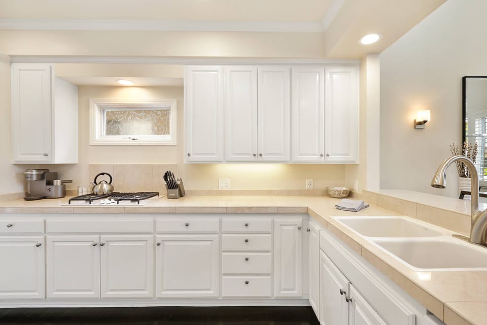 The kitchen is large and well-equiped for the chef in the family!