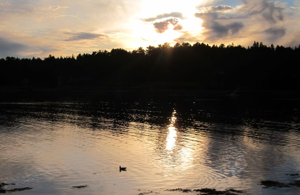 Sunset over the harbor