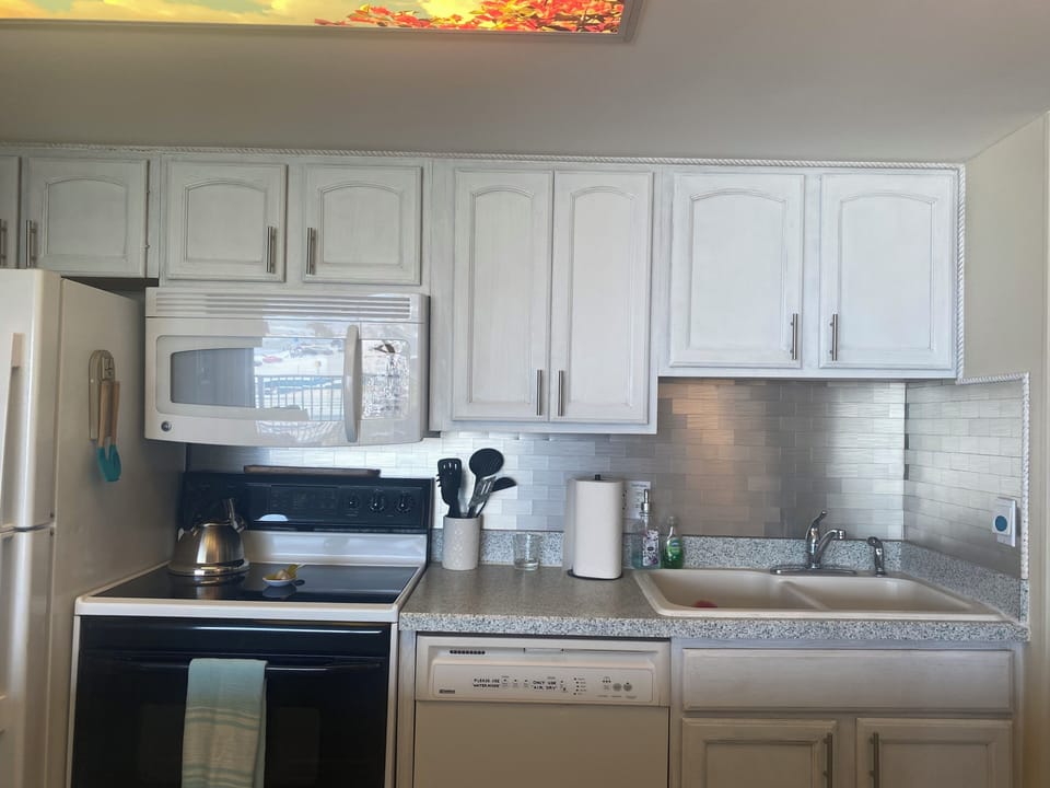 Fully Furnished Kitchen with new back splash with double sink