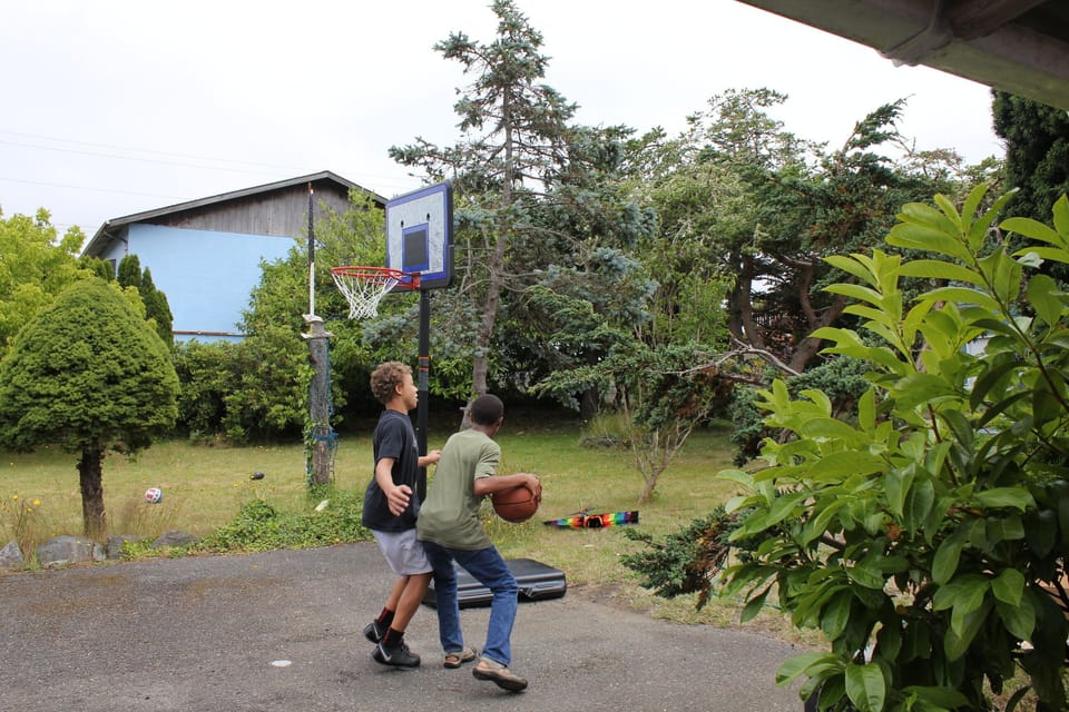 Lots of fun to be had in Ed's big yard.  
