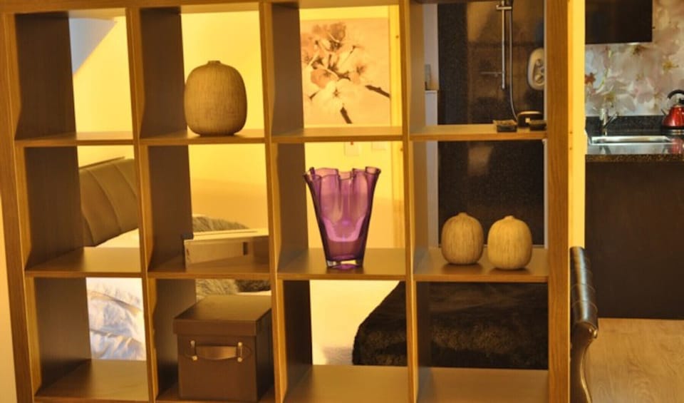 partition in open pan area