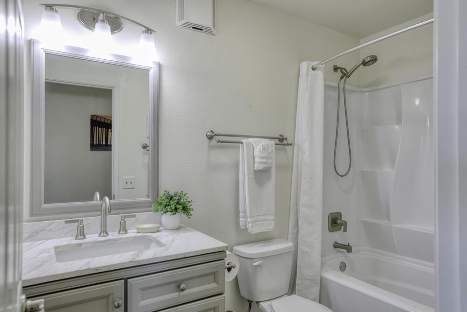 One full bathroom