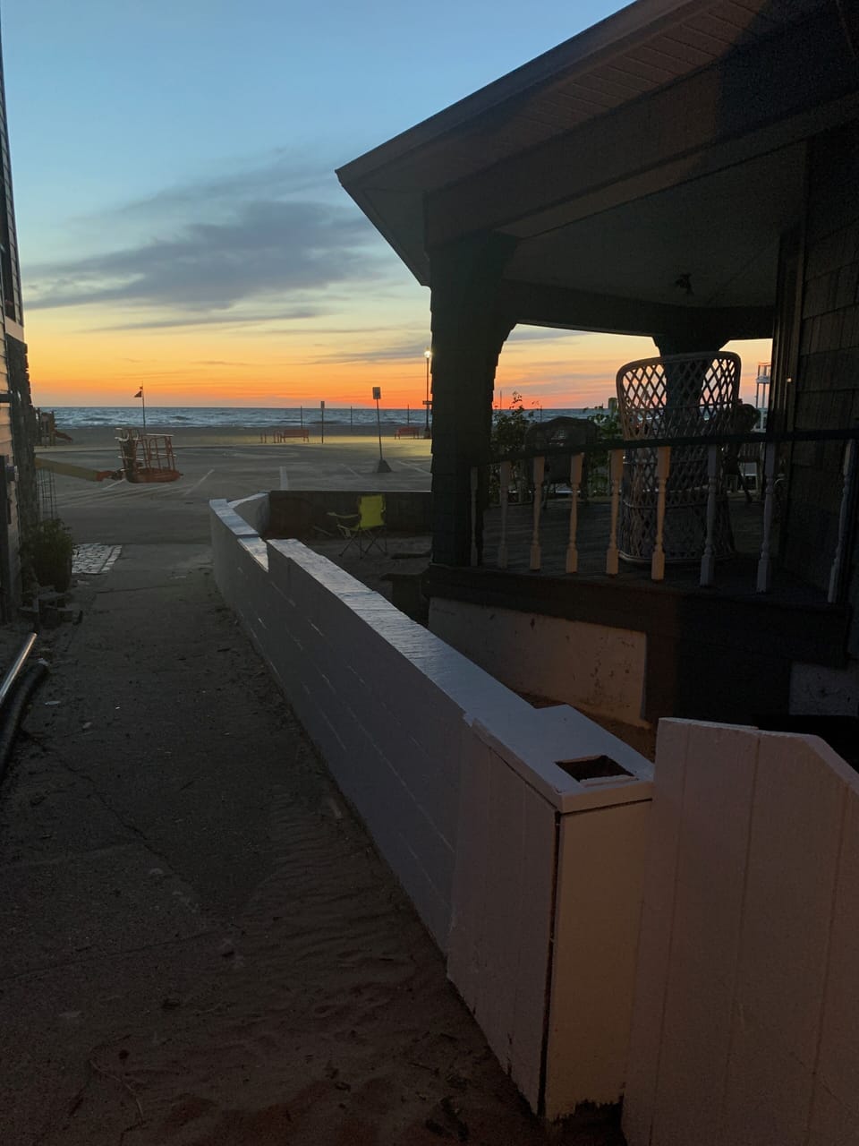 View from  sliding door and path to beach