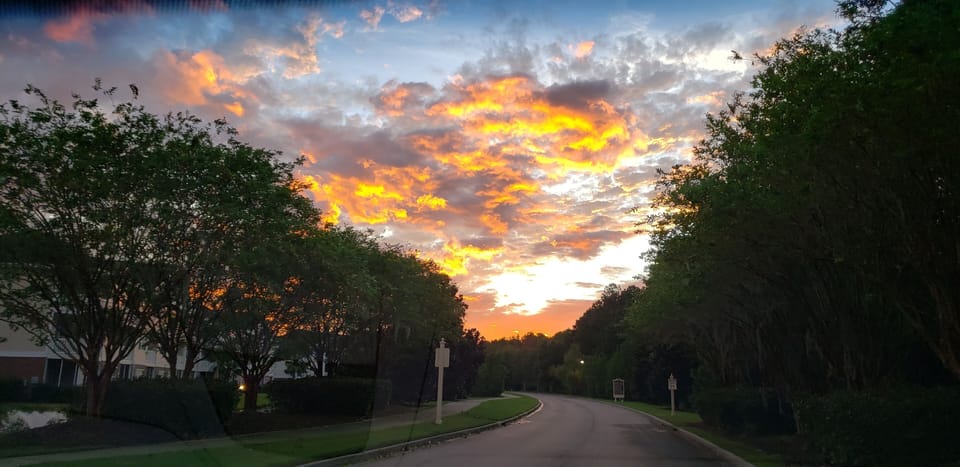 Sunset on Catalina Drive.