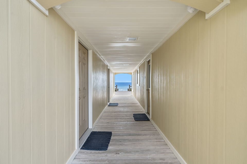 Breezeway between sides of house