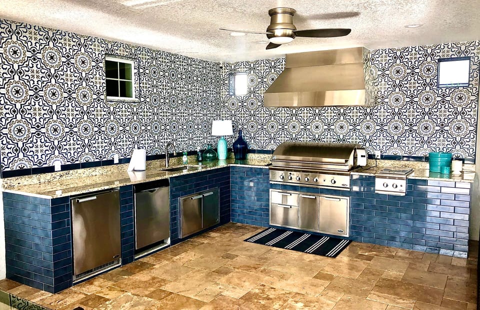 Recently updated outdoor kitchen