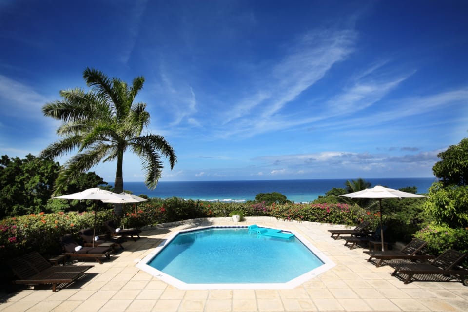 Ocean view from our private pool