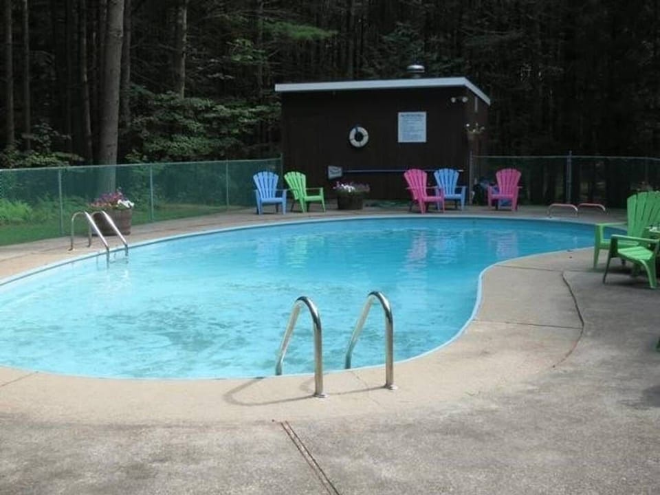 Refreshing pool just a short walk down a wooded path.