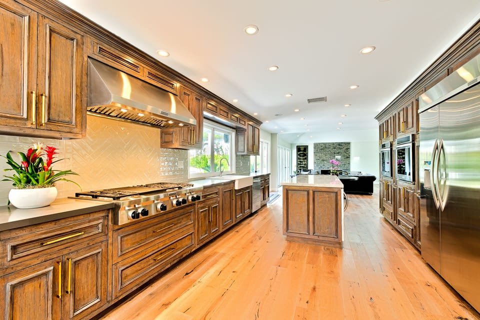 View of Large Kitchen & Island
